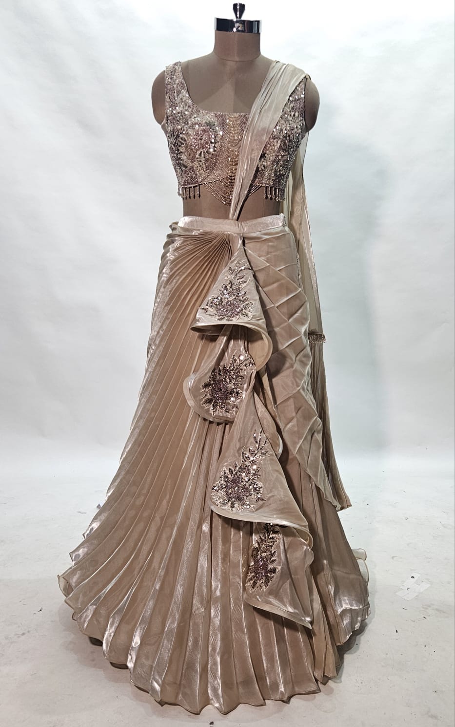 Ready to wear indowestern saree