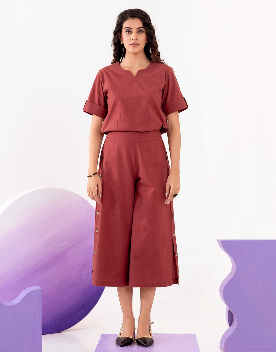 Co-ord Set Flex cotton fabric