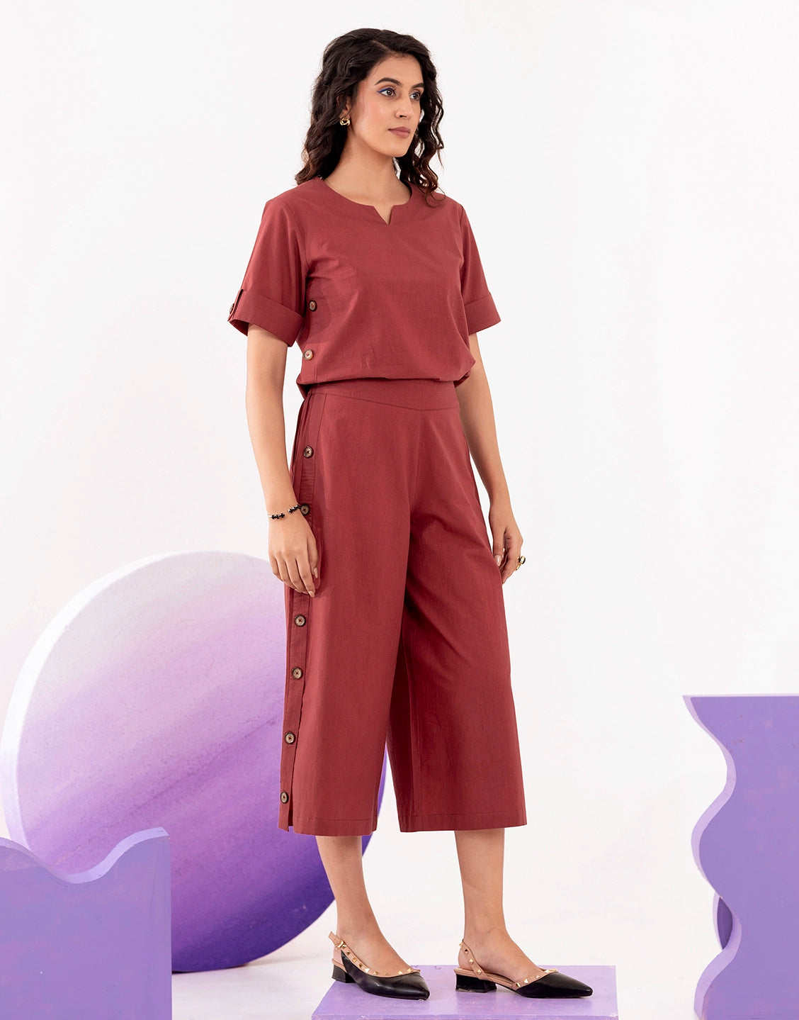 Co-ord Set Flex cotton fabric