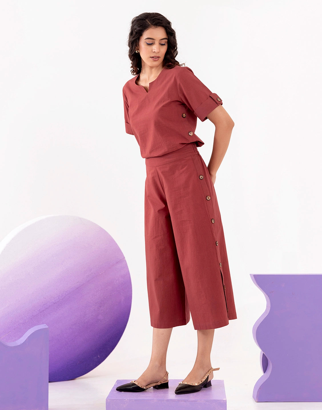 Co-ord Set Flex cotton fabric