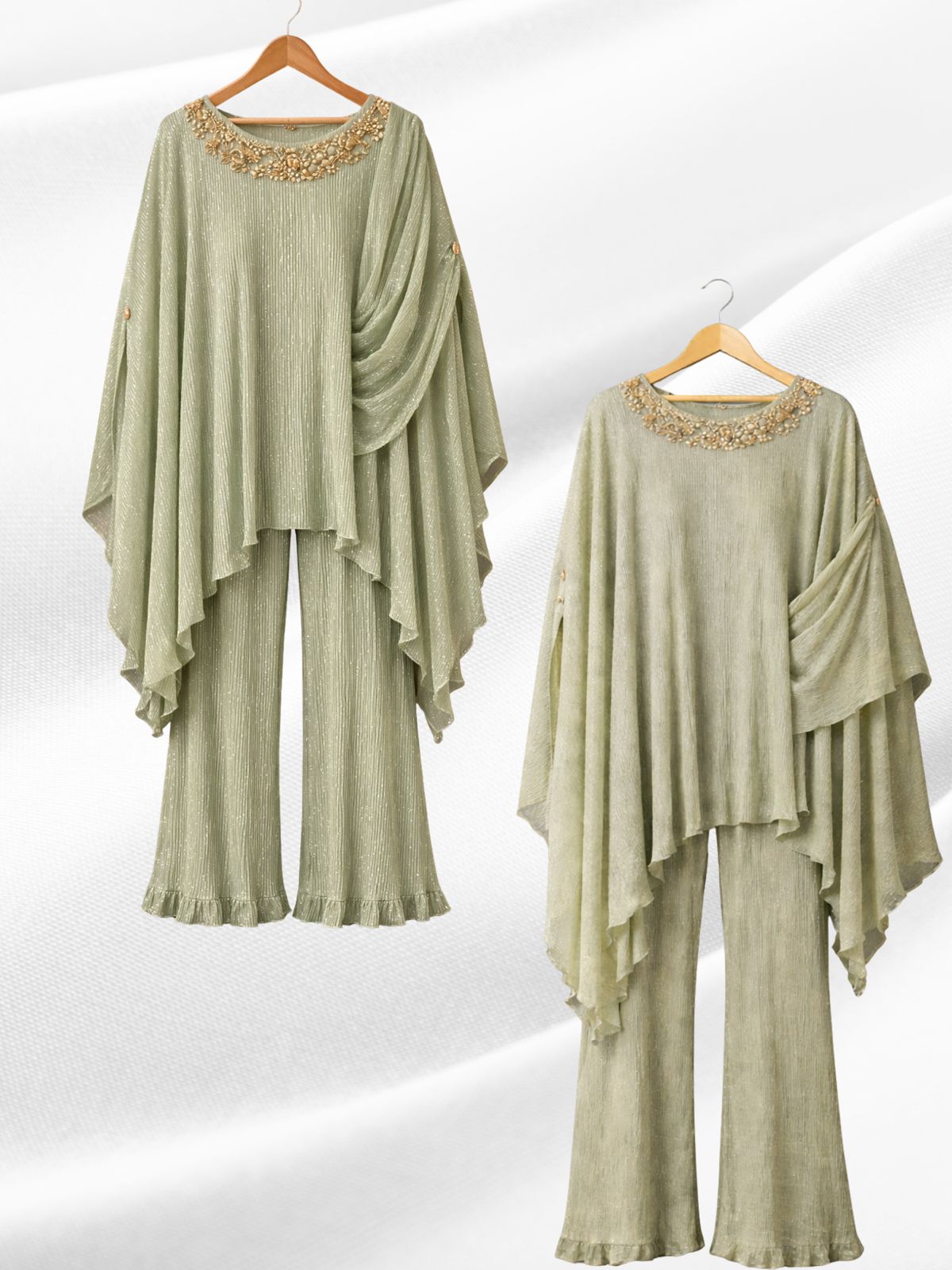 Indowestern short poncho