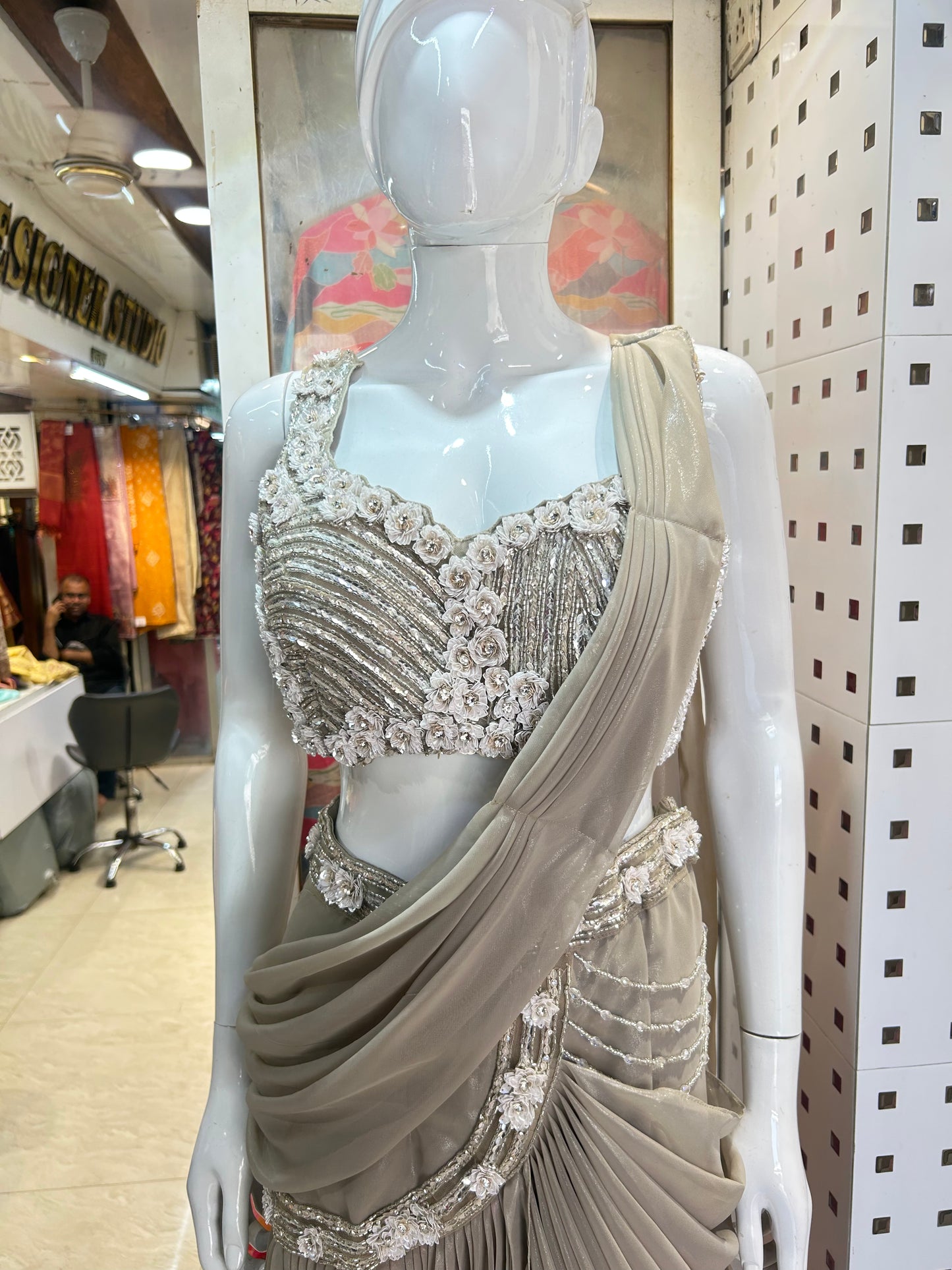 Croptop with drape skirt