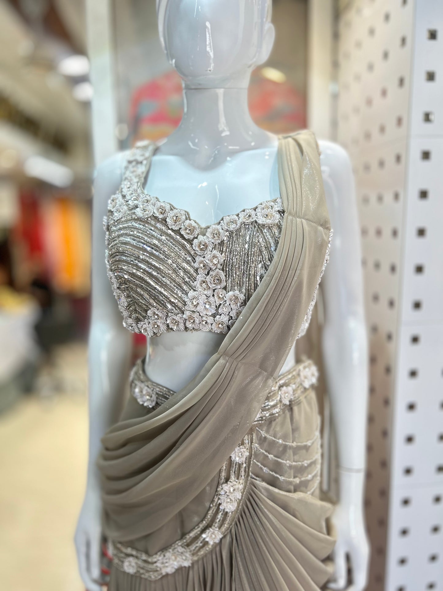 Croptop with drape skirt