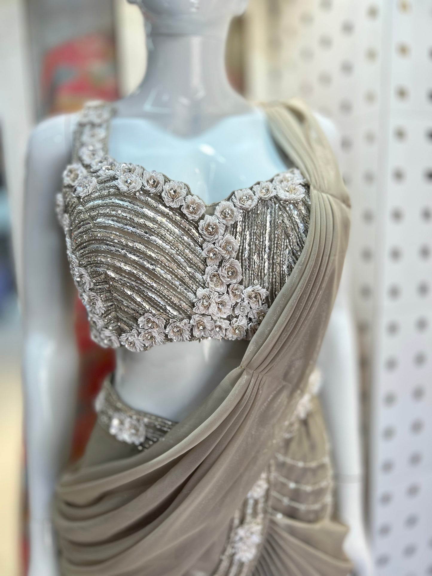 Croptop with drape skirt