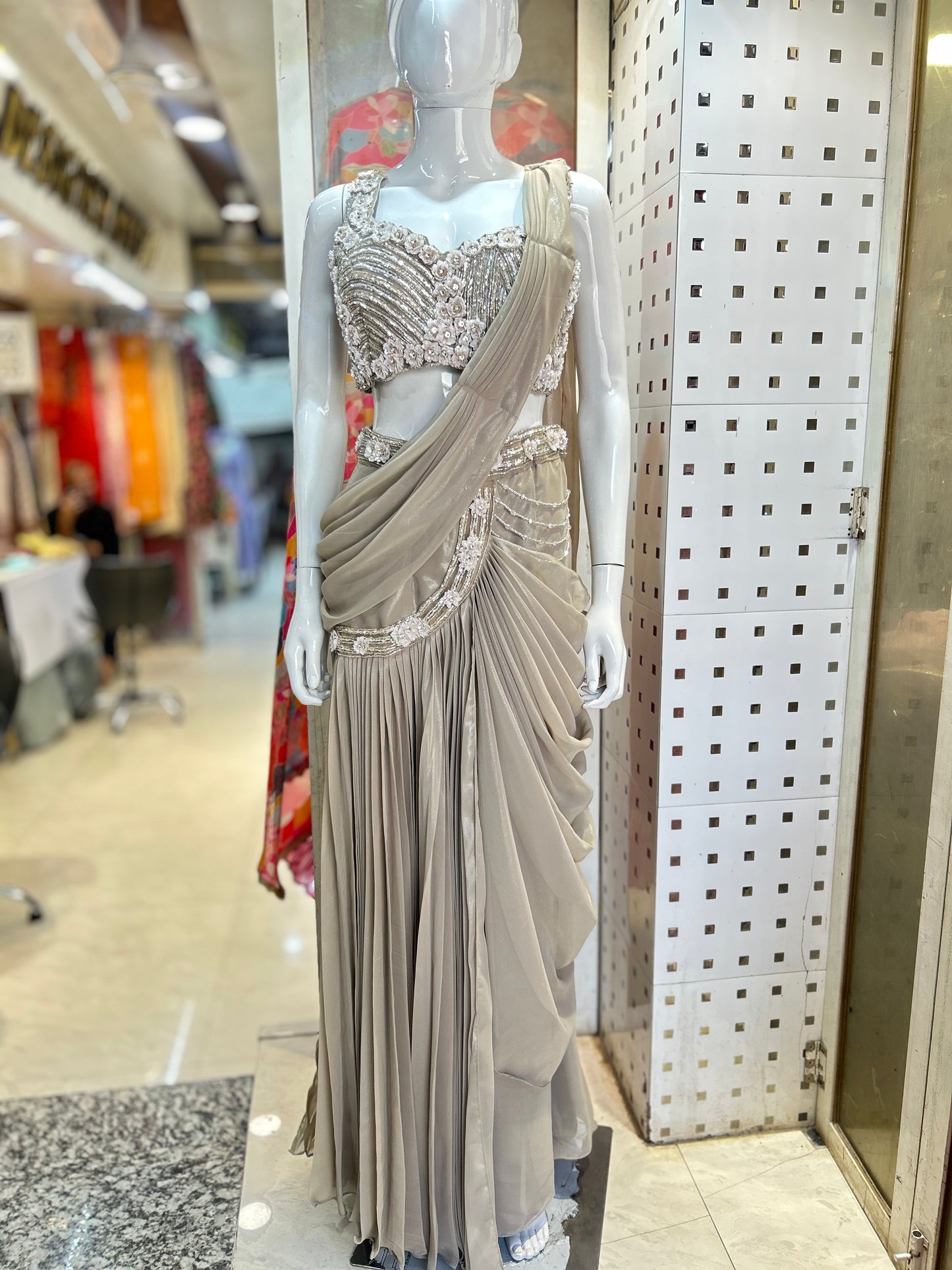 Croptop with drape skirt