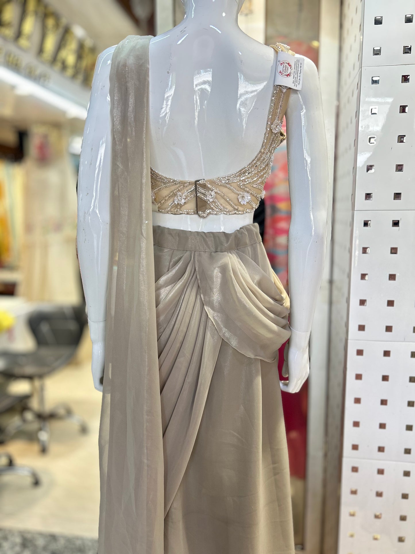 Croptop with drape skirt