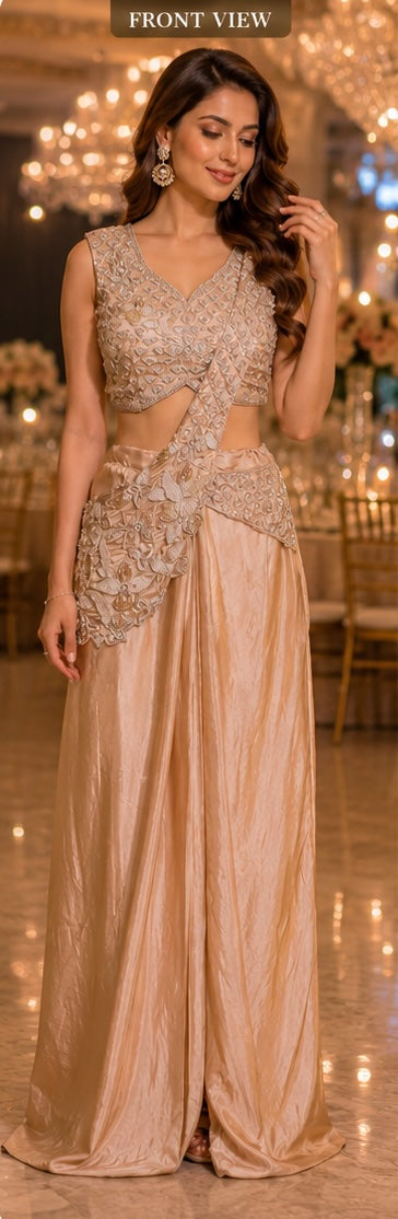 Indo western saree
