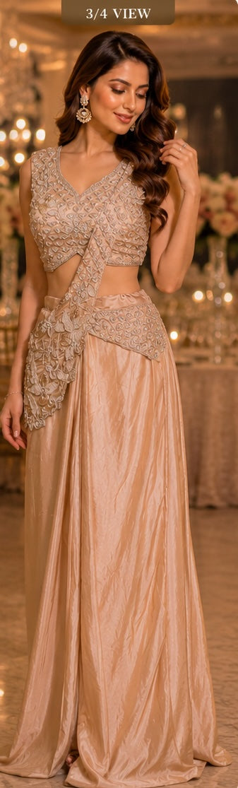 Indo western saree
