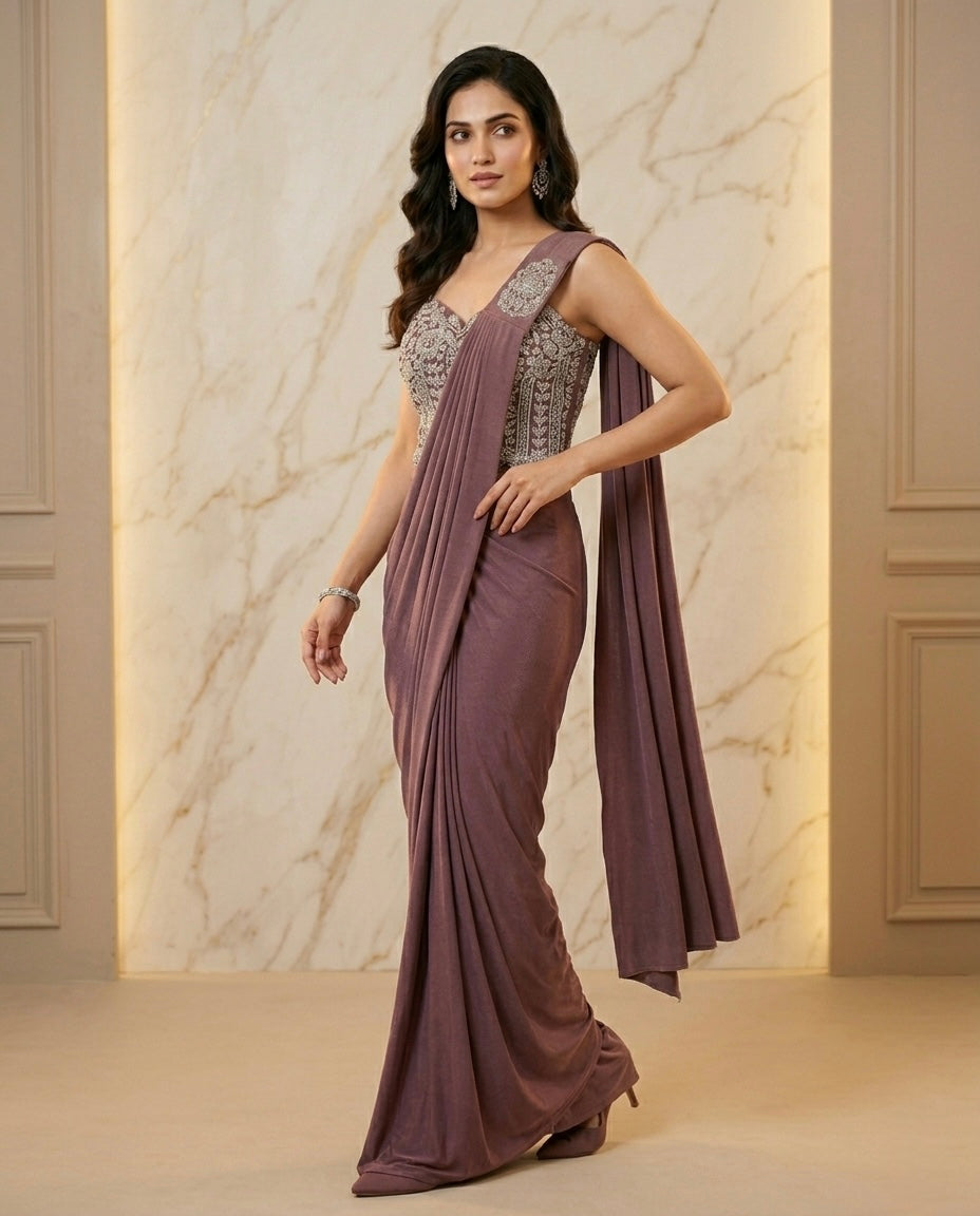 Indo western  ready saree