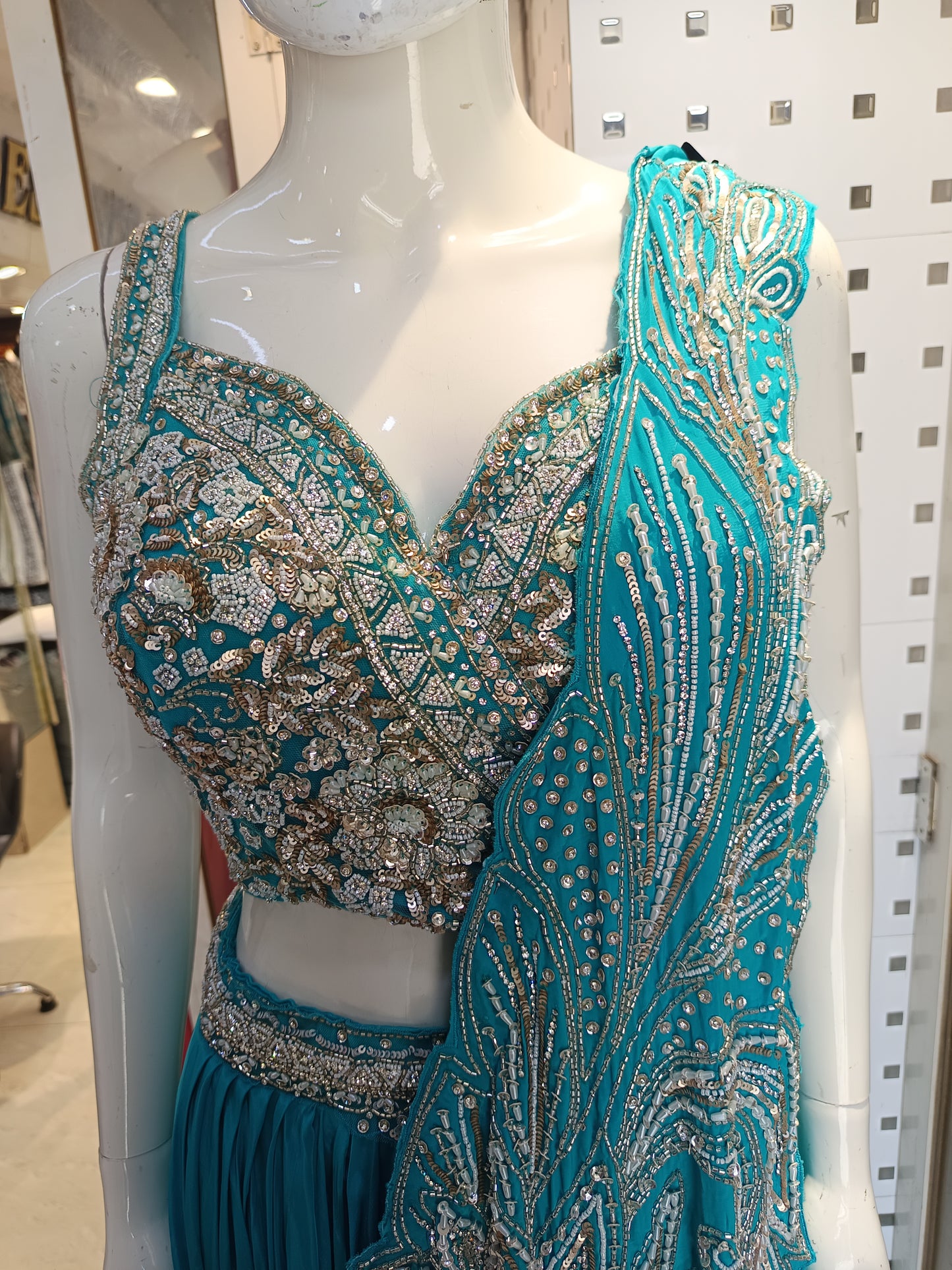 Lehanga with drap palo &choli