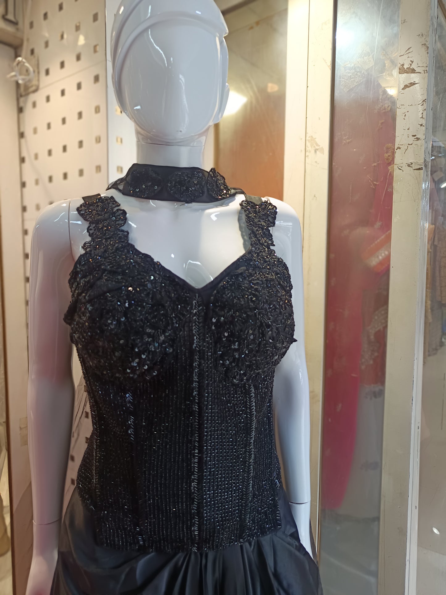 Indowestern drap skirt with codeset top