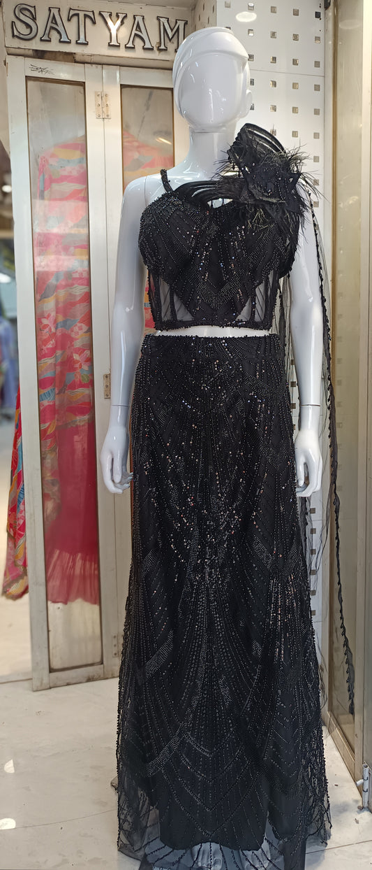 croptop with fishcut skirt