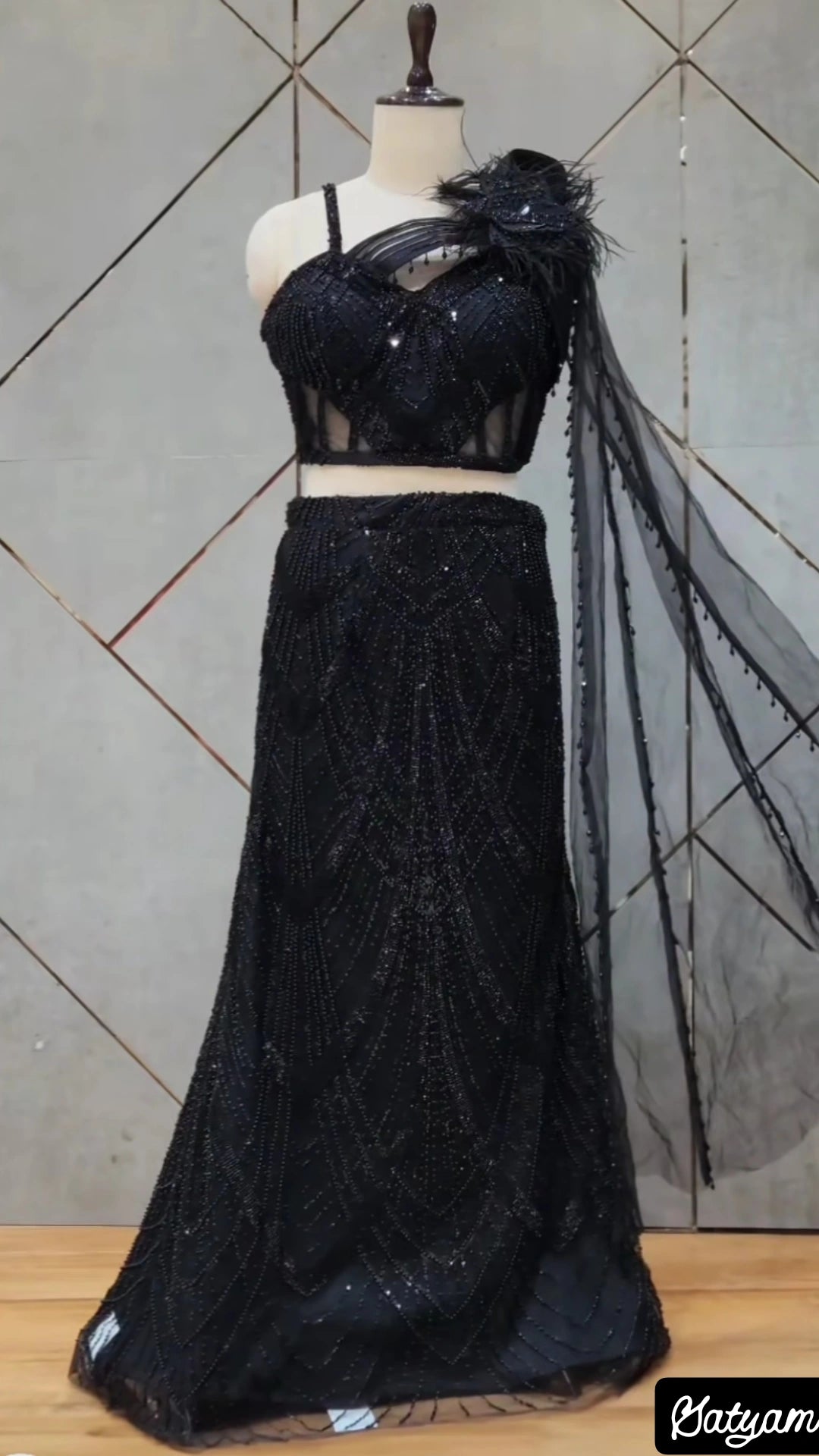 croptop with fishcut skirt