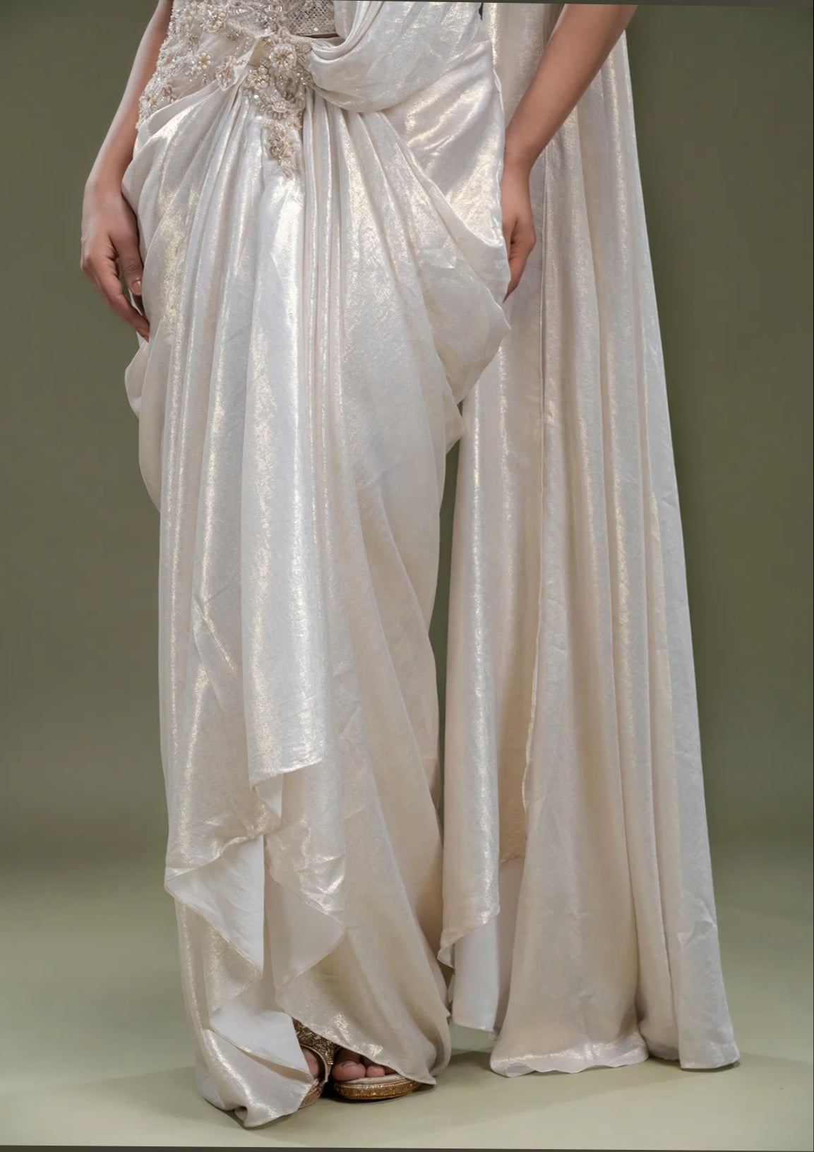 Corset Croptop with drape skirt