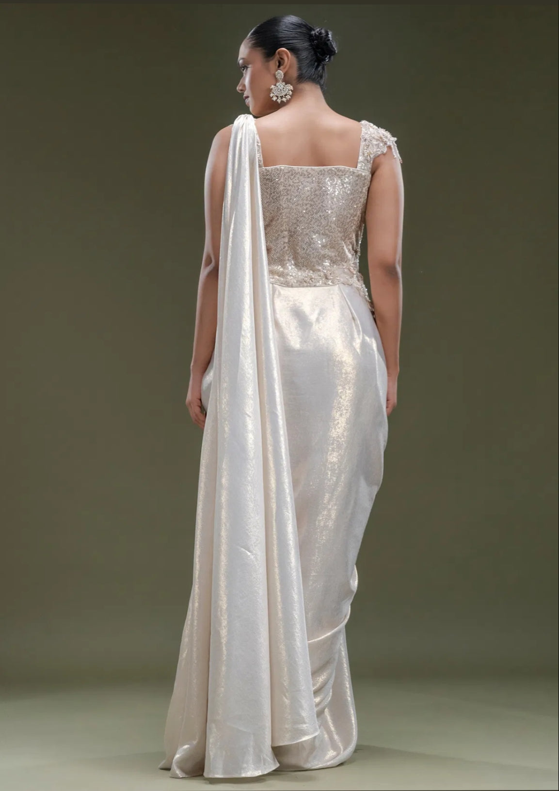 Corset Croptop with drape skirt