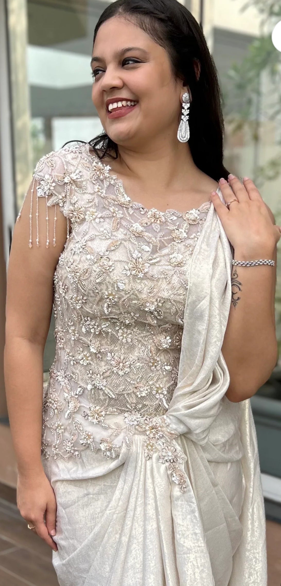 Corset Croptop with drape skirt