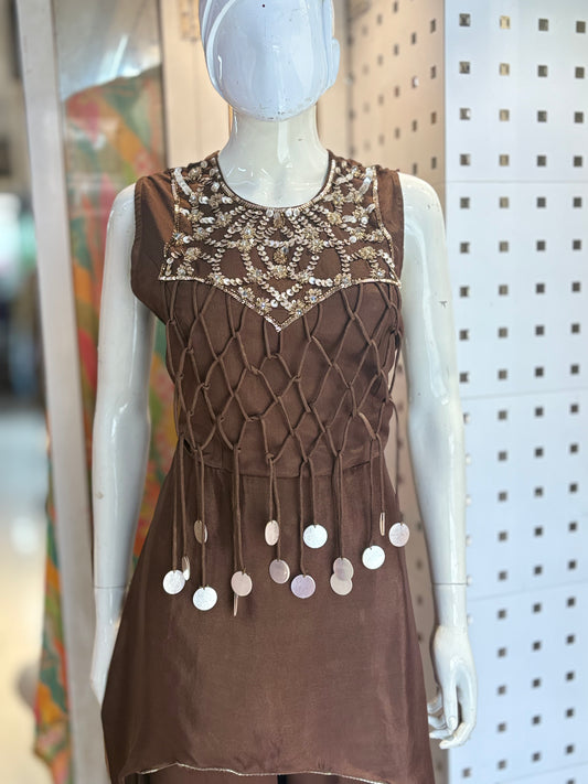 Indowestern up& down kurti with pant