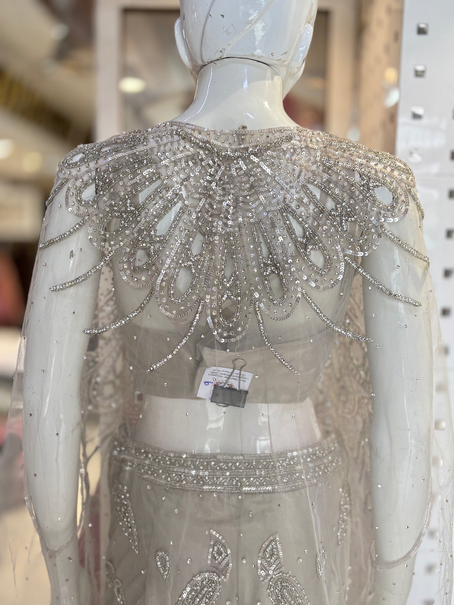 Fishcut lehanga choli with designer cape