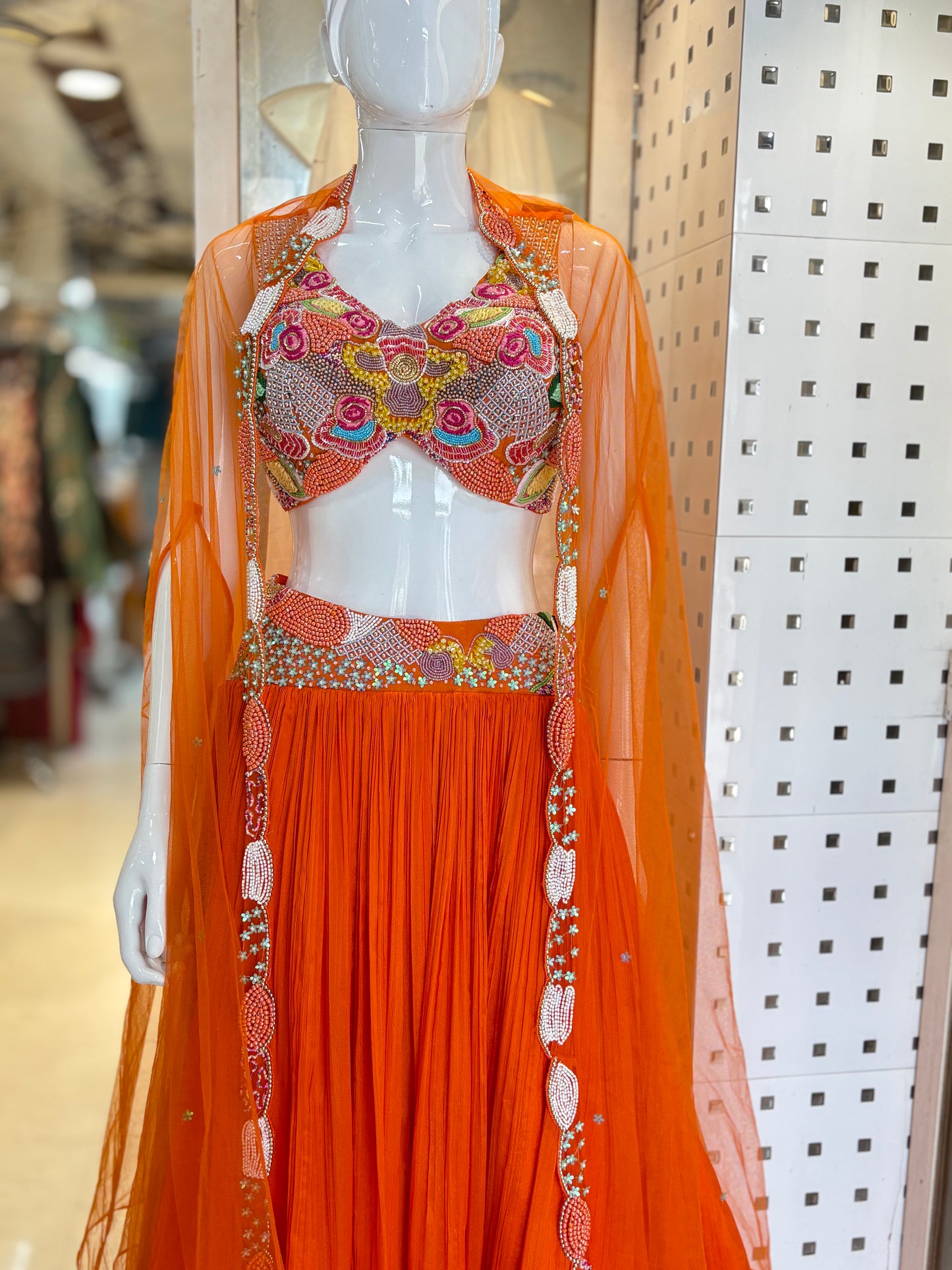 Indowestern lehanga choli with shrug