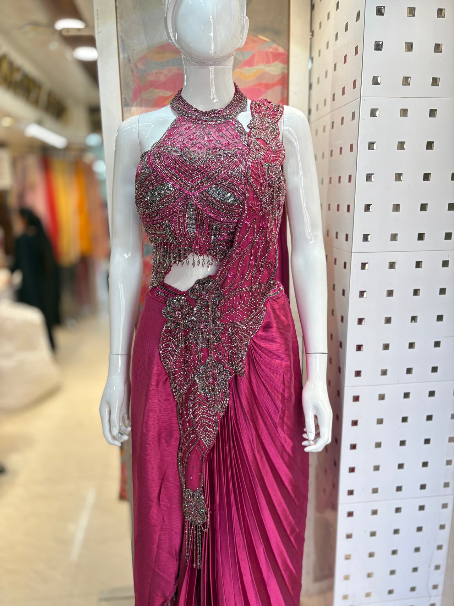 croptop with drape skirt