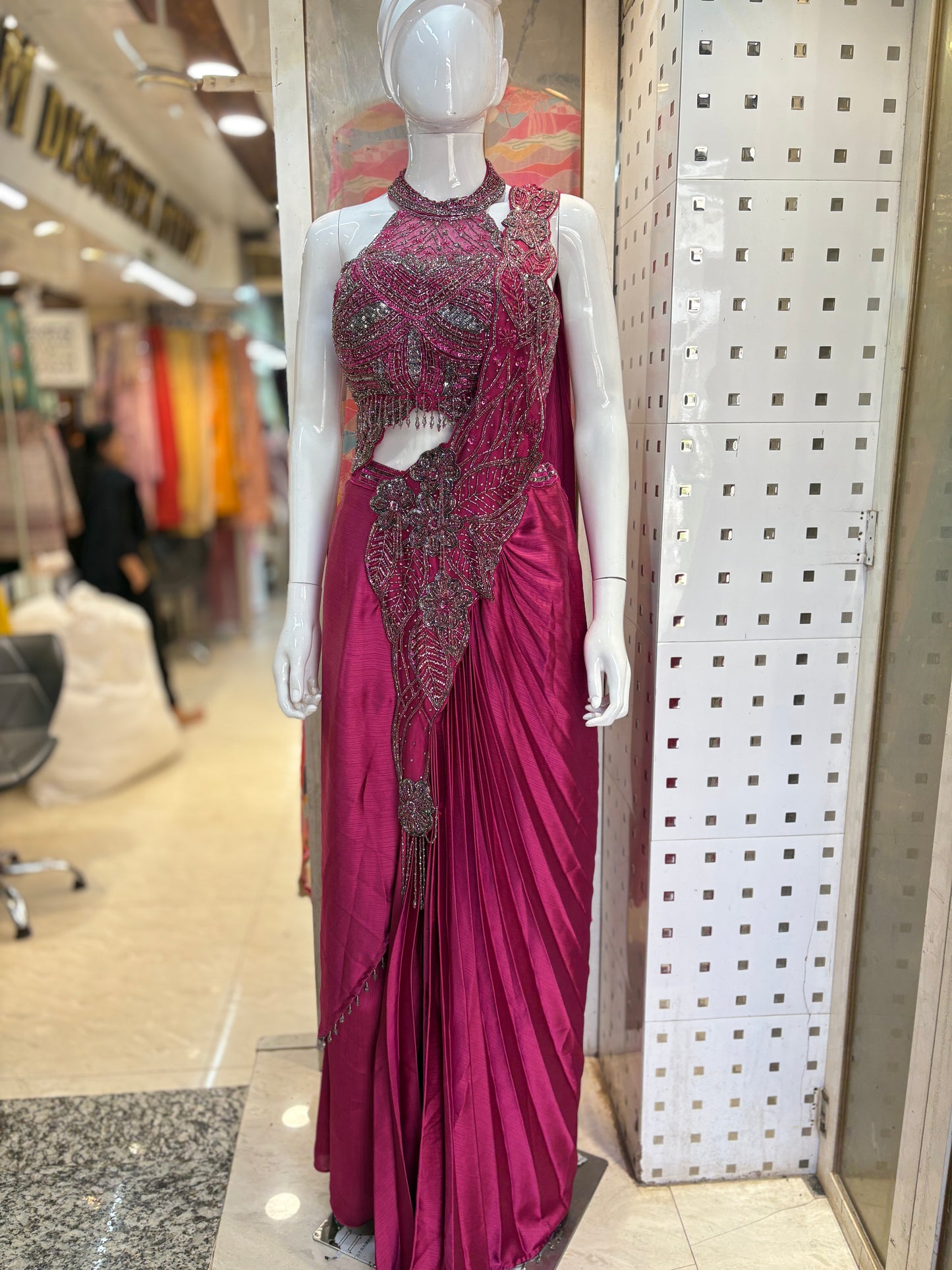 croptop with drape skirt