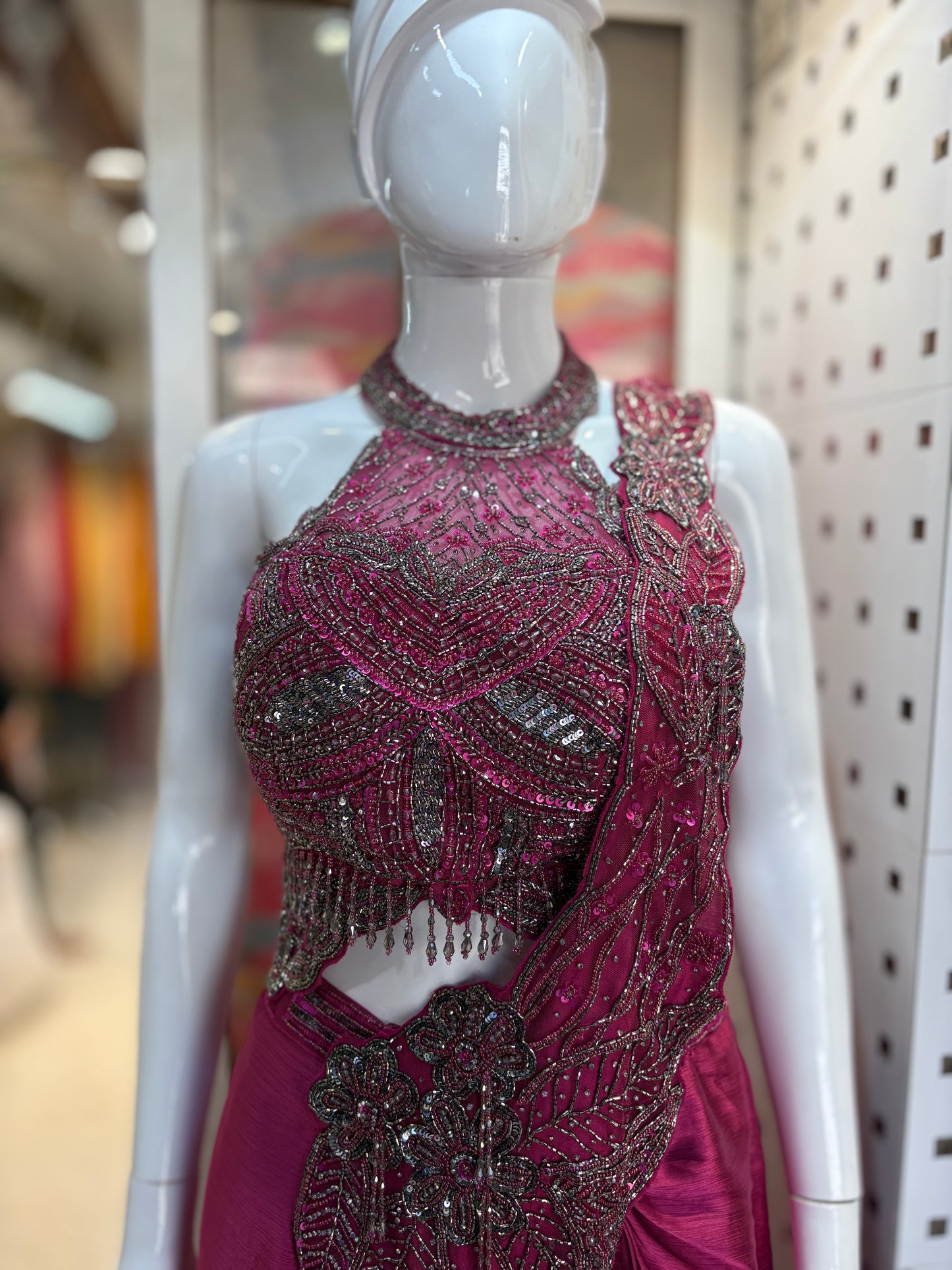 croptop with drape skirt