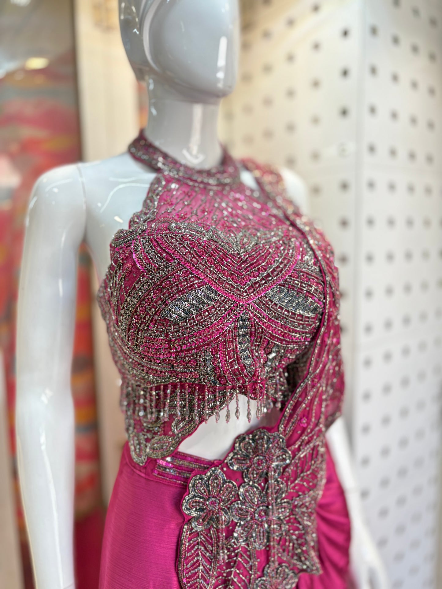 croptop with drape skirt