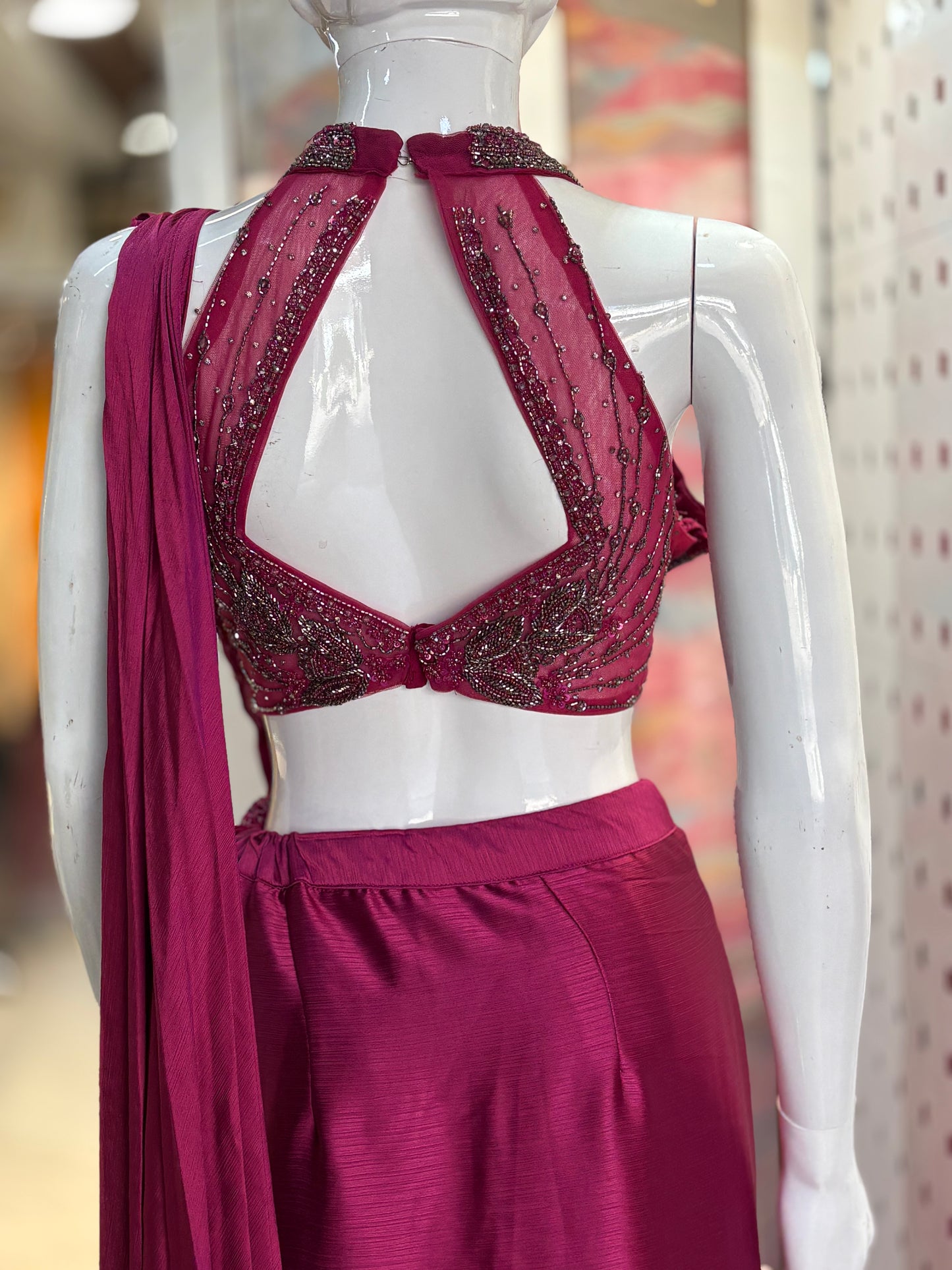 croptop with drape skirt