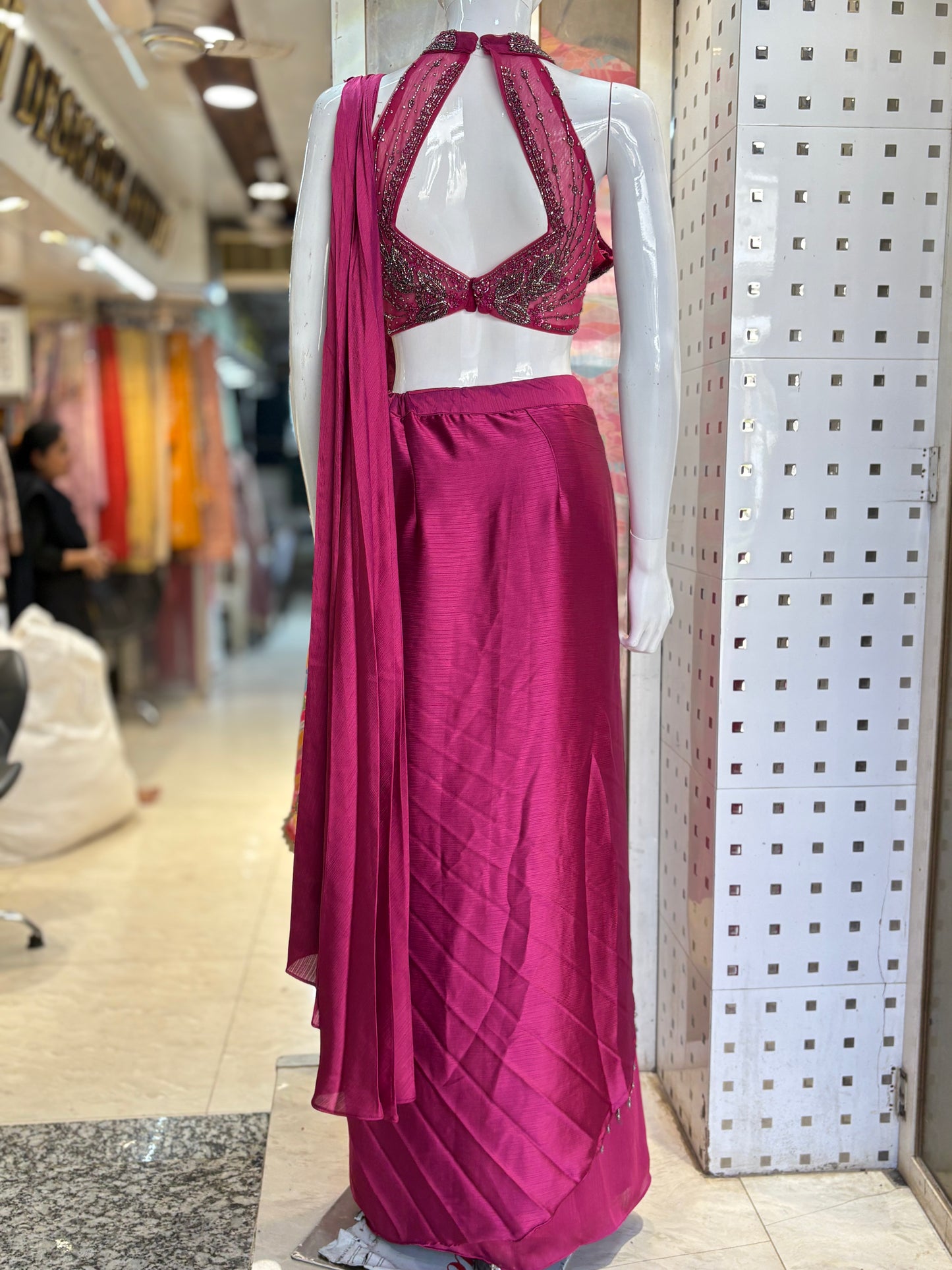 croptop with drape skirt