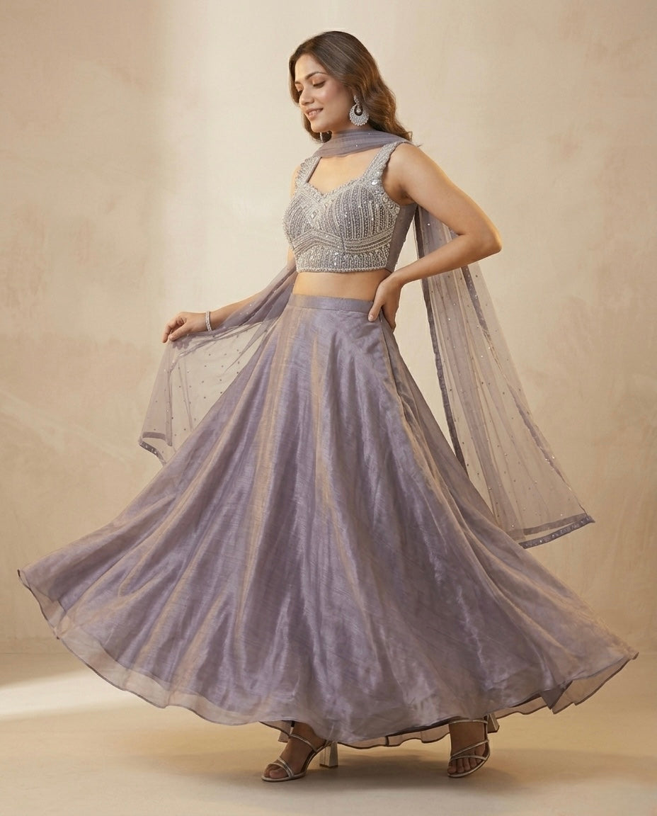Indowestern skirt  and  heavy choli