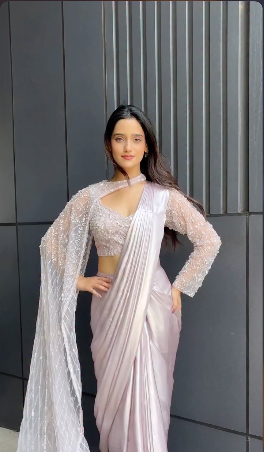 Indowester saree