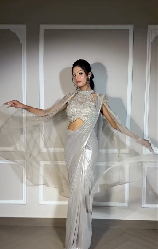 Indowester  Cape saree