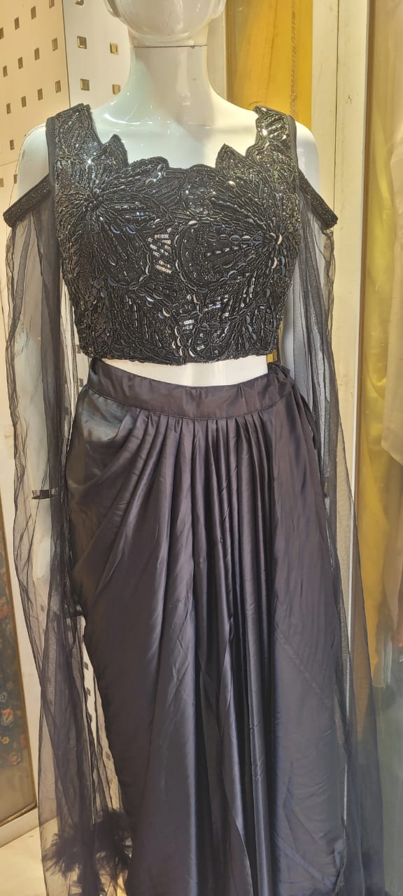 Drape skirt with croptop