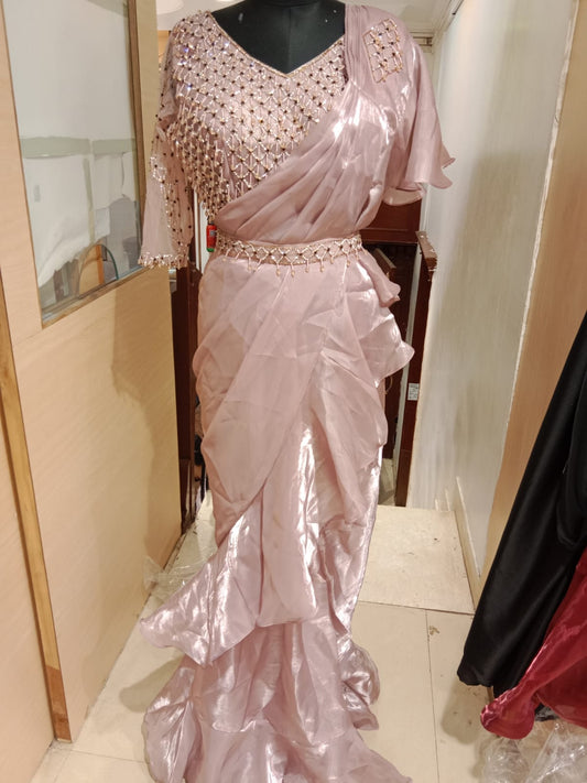 Ready to wear Ruffle sari