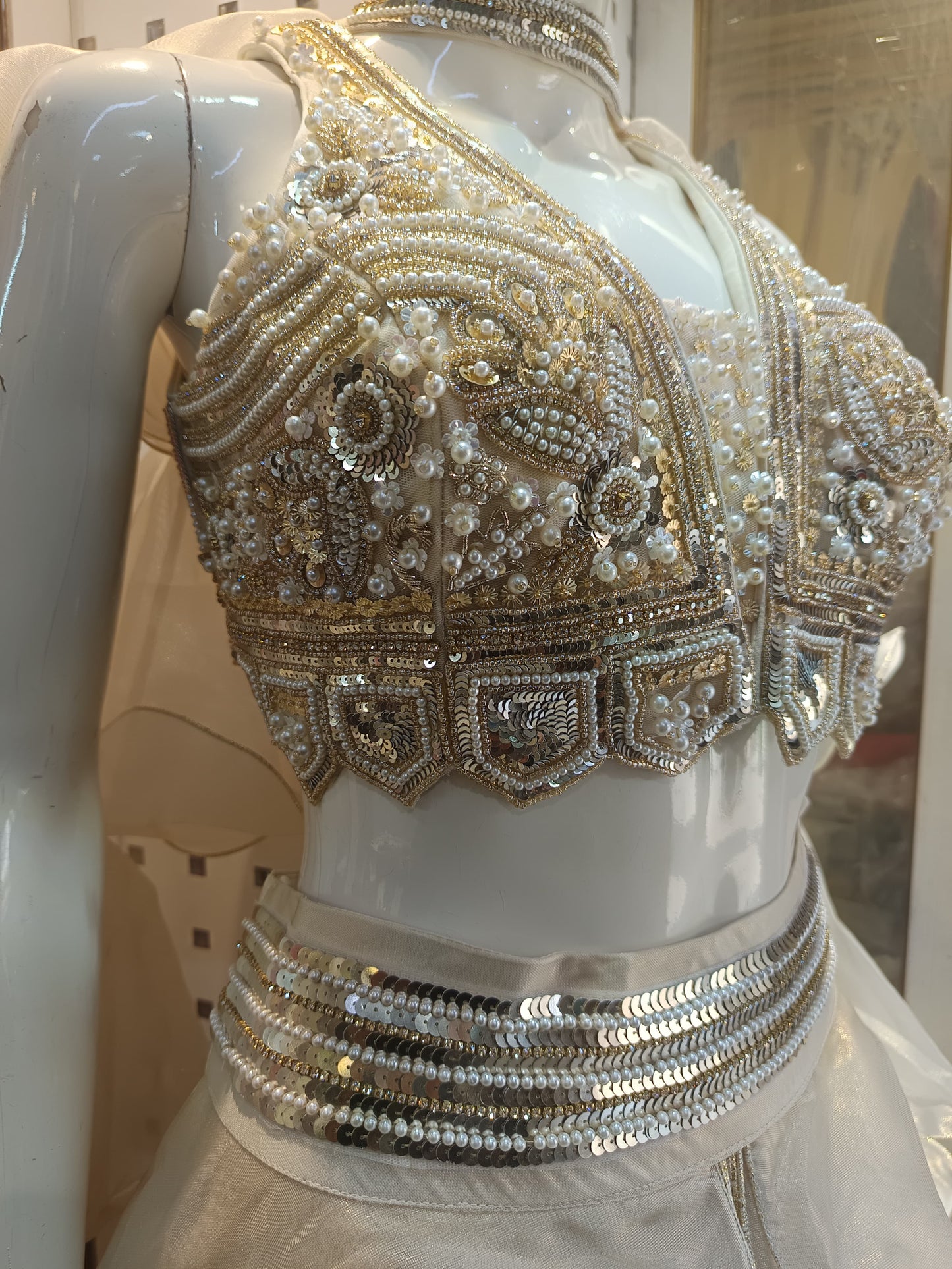 Designer Lahenga With Fabric Stylish Crop Top