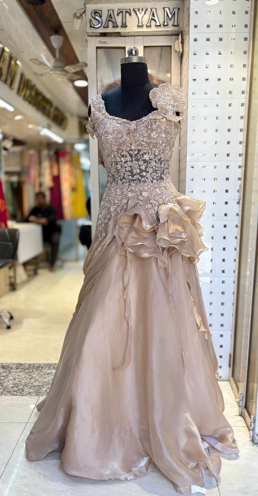 Ball gown Fabric-soft Organza