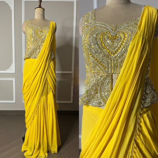 Peplum Drape saree