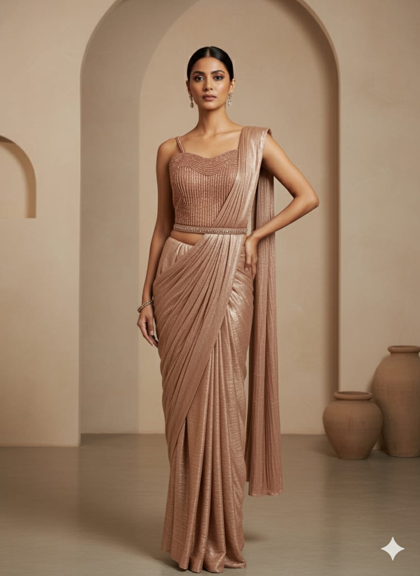 cordset with ready saree