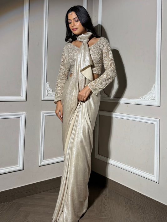 Indowester saree