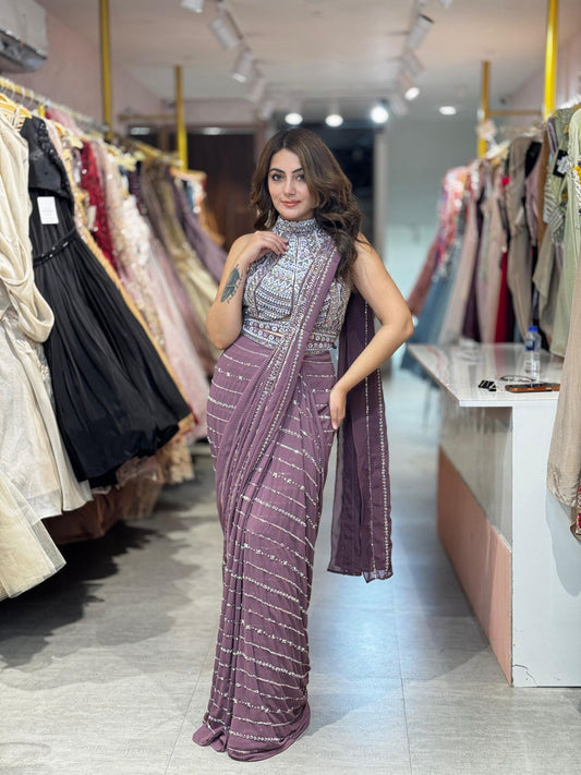 Indo western saree