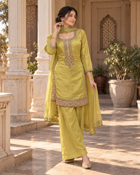 short kurti with plazo