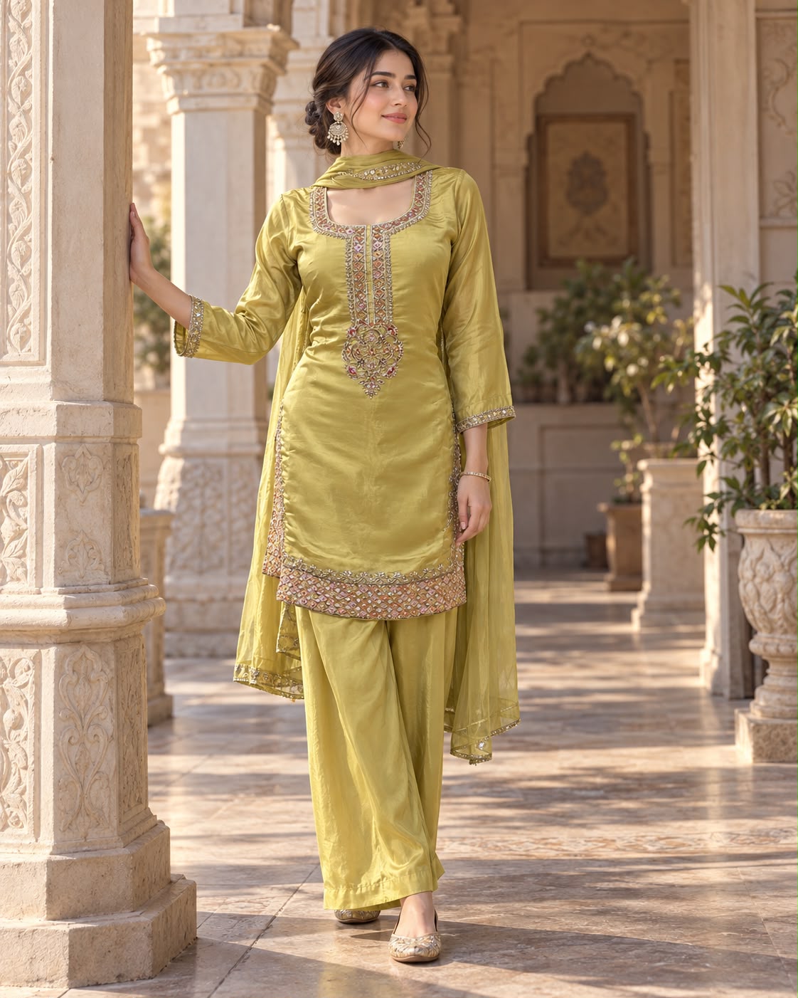 short kurti with plazo