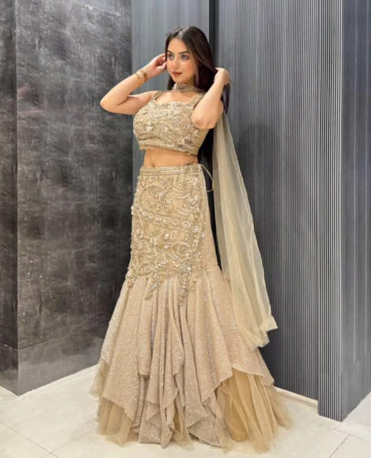 Fish cut lehanga choli