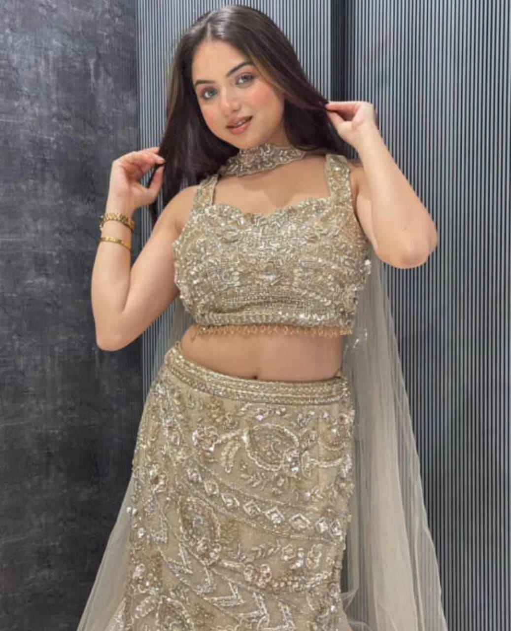 Fish cut lehanga choli