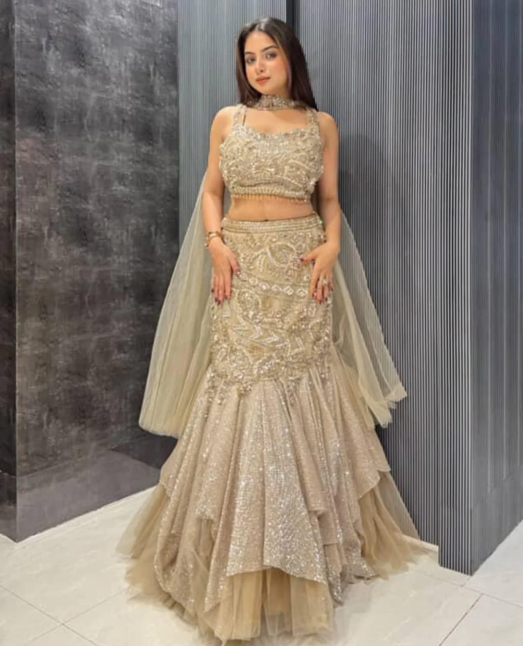 Fish cut lehanga choli