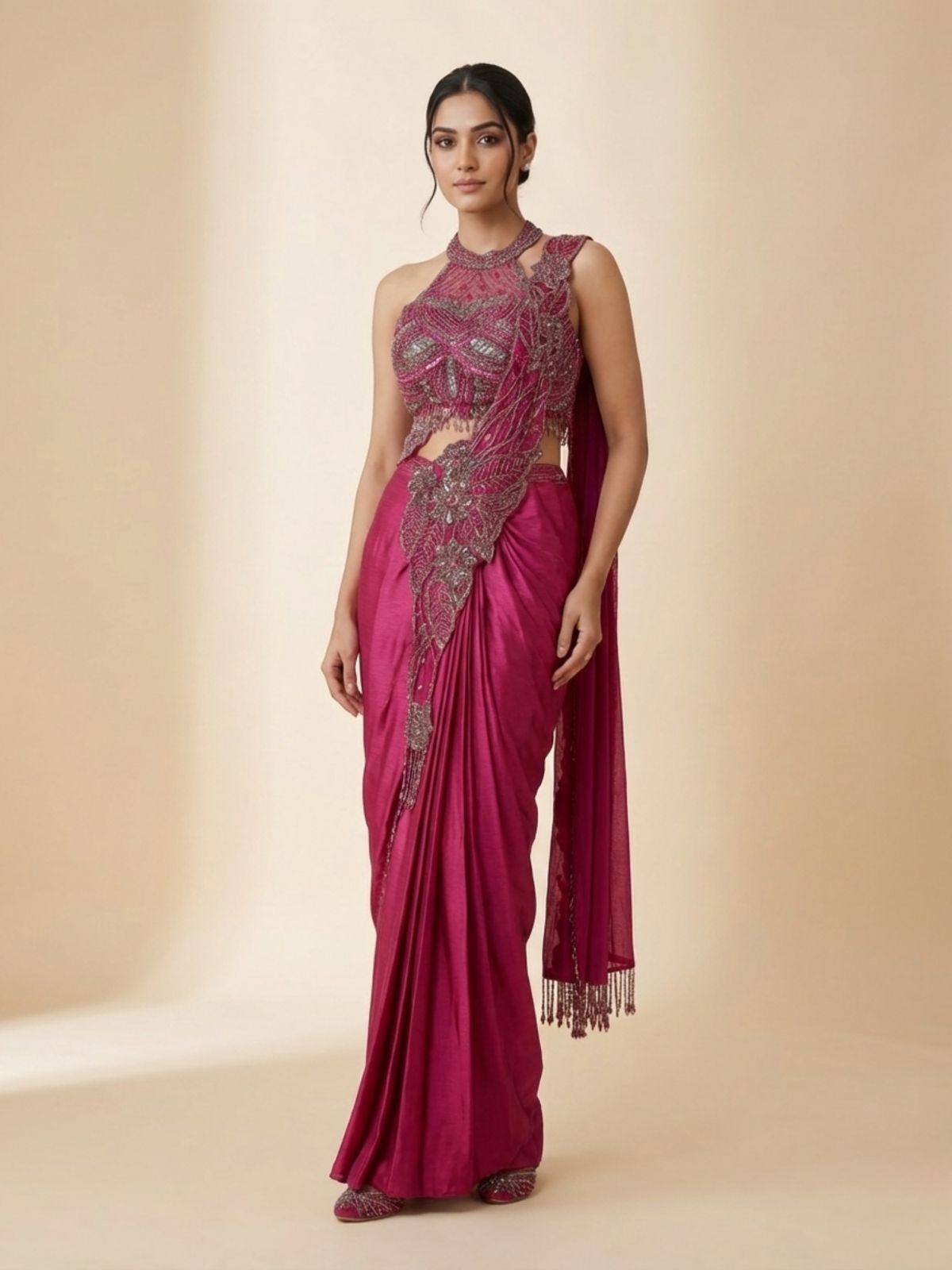 croptop with drape skirt