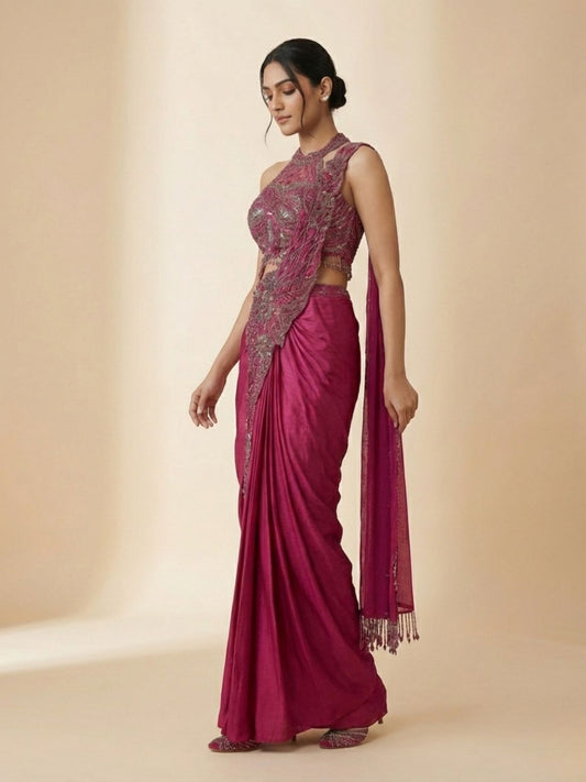 croptop with drape skirt