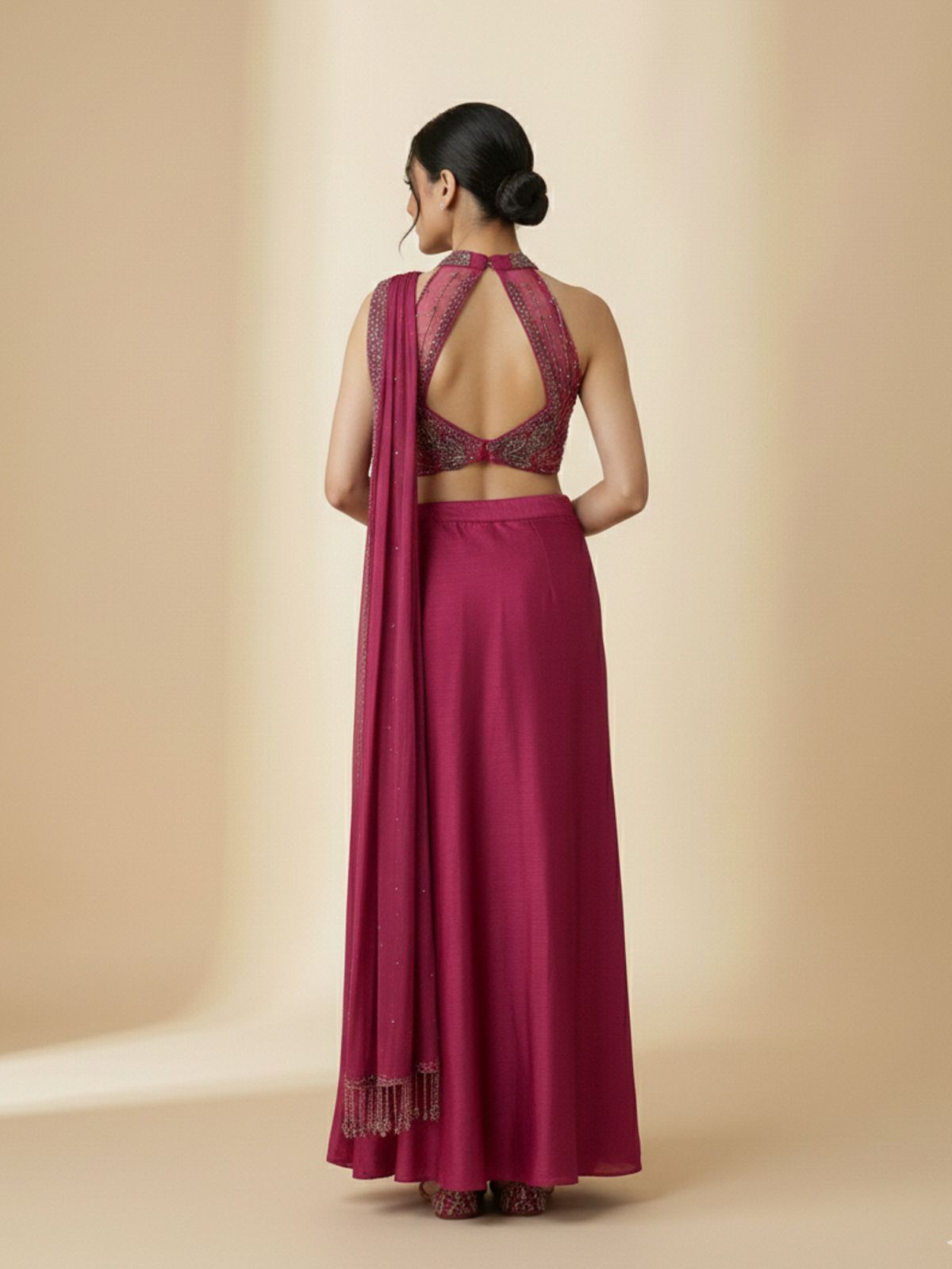 croptop with drape skirt