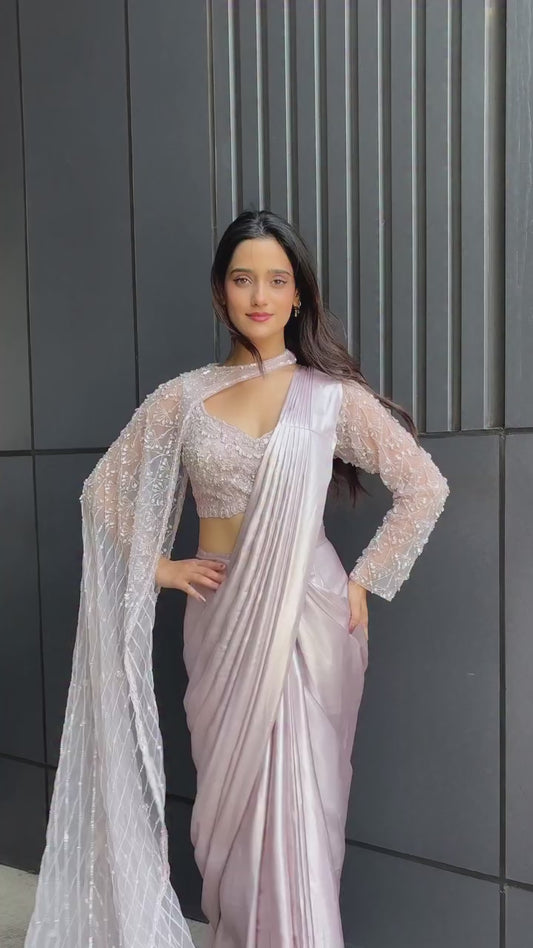 Indowester saree